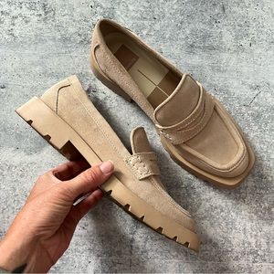 Dolce Vita Elias Chunky Loafers Dune Suede 8.5